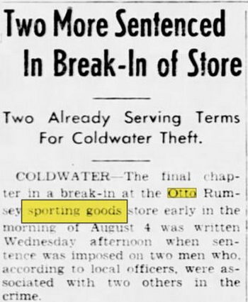 Ottos Sporting Goods - Oct 27 1949 Break-In